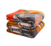 VANJOROY Coperta per Divano a Doppio Lato, Grande Coperta per Letto, 100% Cotone Organico Caldo Morbido e Amichevole per la Pelle, Decorazione Bohémien con Uccelli per Poltrona e Divano a 2 3 Posti e