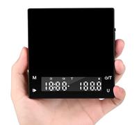 Vankarr Bilancia da caffè digitale con timer, bilancia da caffè con graduazione precisa da 0,1 g, ricarica USB, mini bilancia da cucina, misurazione del flusso Coffee Scale con funzione tara, max 2 kg
