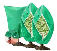 Vankarr Telo per Piante Antigelo,3 PCS Copertura Piante Inverno Antigelo Tessuto Non Tessuto Antigelo per Piante in Pile da Giardino con Coulisse,120 x 180 cm,Verde