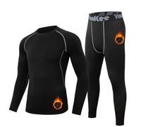 VanKee Intimo Termico Uomo Tuta Termica Asciugatura Rapida Intimo Termica Uomo Pantaloni Termici Tuta Calda per Lo Sport Aperto Biancheria Intima Termica Funzionale per Sci Corsa Viaggio