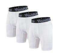 VanKee Pantaloncini da Compressione Uomo Sport Mesh Design Anti Chafing Tessuto Wicking Asciugatura Rapida Strato Base Short Sport Biancheria Intima per Corsa Ciclismo Allenamento Calcio
