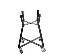 VANKEY Carrello per Kamado Joe Junior Accessori, Kamado Nest con ruote girevoli bloccabili resistenti in acciaio verniciato a polvere, nero, serie JR