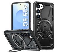 Vanki Custodia per Samsung Galaxy S25 con magnete [supporto magnetico ad anello a 360°] militare, antiurto, per Samsung S25/S24, antigraffio, per Samsung Galaxy S24 (nero)