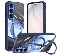 Vanki Custodia per Samsung Galaxy S26 5G, compatibile con Mag-Safe con supporto S26, magnetica, con supporto ad anello a 360°, trasparente, protezione dalle cadute per Samsung S26 (blu)