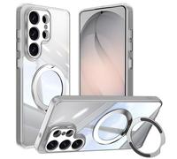 Vanki Custodia per Samsung Galaxy S26 Ultra 5G, compatibile con Mag-Safe con supporto S26U, magnetica, con supporto ad anello a 360°, trasparente, protezione dalle cadute per Samsung S26 Ultra (bianco