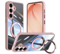 Vanki Per Samsung Galaxy S26 Plus 5G, custodia compatibile con Mag-Safe con supporto S26+, custodia magnetica con supporto ad anello a 360°, trasparente, protezione dalle cadute per Samsung S26 Plus