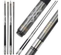 VANLAN Stecche da Biliardo Professionali in Carbonio, Resistenti, con Testa Piccola, Accessori per Canna da Biliardo, 147 cm, Colore Grigio