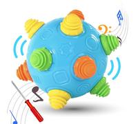 VANLINNY Palla Neonato, Palline Colorate per Bambini con Musica e Danza, Palla Sensoriale Neonati per la Dentizione e l'esercizio Della Capacità di Presa, Miglior Regalo di Compleanno Regalo di Natale