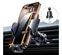 VANMASS Aggiornamento 2025 classe militare: supporto per cellulare auto, gancio di ventilazione per auto, girevole a 360°, 100% protezione in silicone, per smartphone per iPhone 16 Pro 15 Samsung, ecc