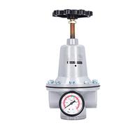 Vanne de réduction de pression d’air, régulateur de pression pneumatique avec manomètre 0,05-0,63 MPa, traitement de la source d’air en alliage d’aluminium pour systèmes (QUANTITÀ-25)