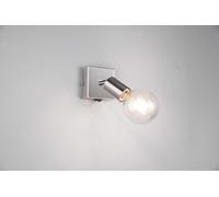 VANNES SPOT SINGOLO ORIENTABILE ACCIAIO SATINATO CON INTERRUTTORE H. 11,5CM 1 LUCE ATTACCO E27