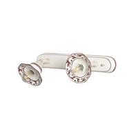 VANNI LAMPADARI - Applique da Parete Interno Edera - Lampada da Parete Orientabile 2 Luci- in Ceramica Decorata a Mano - Applique Camera da Letto - Bagno - Cucina - Soggiorno, Marrone