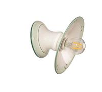 VANNI LAMPADARI - Applique da Parete Interno Mimosa - Lampada da Parete Monoblocco- in Ceramica Decorata a Mano - Applique Camera da Letto per Bagno, Cucina, Soggiorno, Verde