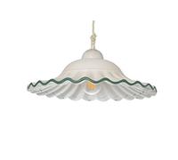VANNI LAMPADARI - Lampadario a Sospensione Agnese in Ceramica Decorato a Mano per Camera da Letto, Soggiorno, Cucina, Bagno - Made in Italy - 40 cm - Verde