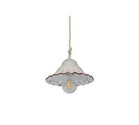 VANNI LAMPADARI - Lampadario a Sospensione Agnese- Lampadario Camera da Letto in Ceramica- Lampadario Soggiorno Decorato a Mano- Lampadario Cucina, Bagno- Diametro 20 cm, Marrone