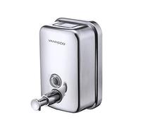 VANNSOO Dispenser di sapone da parete in acciaio inox, pompa manuale per liquidi, antiruggine, senza perdite, per bagno (500 ml)