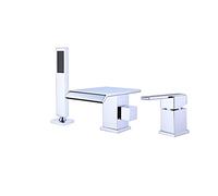 Vano moderno doccia mixer rubinetto tappo da bagno con doccia a 4 fori miscelatore set cromo 3 fori per la vasca da bagno rubinetto LWX