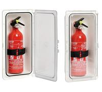 VANO PORTA ESTINTORE CON PORTELLO TRASPARENTE - 364 x 183 mm - NAUTICA BARCA