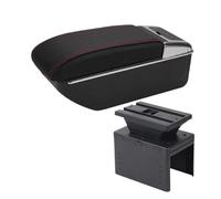 vano portaoggetti auto Accessori Box Modello Centrale Braccioli Universali Auto Parti Retrofit Modifica Dello Stoccaggio(D1 Black redNo USB)