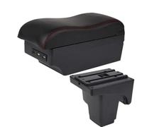 Vano Portaoggetti da Bracciolo Scatola Per Ford Per Focus 3 Mk3 2011 2012-2024 Box Bracciolo Per Auto Scatola Portaoggetti Centrale Accessori Di Ricarica USB(C1 red line 7USB)