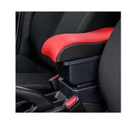 Vano Portaoggetti da Bracciolo Scatola Per Ford Per Focus 3 Mk3 2011 2012-2024 Box Bracciolo Per Auto Scatola Portaoggetti Centrale Accessori Di Ricarica USB(A5 Red black No USB)