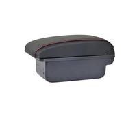 Vano portaoggetti interno Scatola Per Braccioli Universali Per Auto Accessori Modifica Di Stoccaggio Parti Retrofit Allevia La Fatica(A3 Black red No USB)