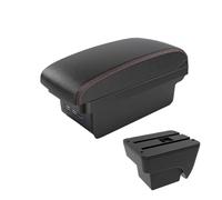 Vano portaoggetti nella console centrale Per Seat Per Ibiza 2017 2017 2018 2019 2021 2022 2023 2024 Scatola Portaoggetti Bracciolo Auto Con USB Vano portaoggetti nel bracciolo(B1 Nero rosso 3 USB)