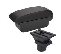 Vano portaoggetti nella console centrale Per VW Per UP Auto Console Bracciolo Scatola Di Stoccaggio Portabicchieri Accessori Vano portaoggetti nel bracciolo(B1 Nero rosso 3USB)