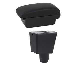 Vano portaoggetti per Auto,Compatibile con bracciolo Centrale in Pelle Logan,vano portaoggetti per Console Centrale,Accessorio per Auto con Porta USB,bracciolo per Auto