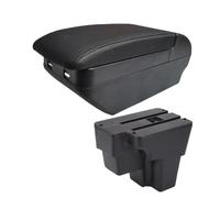 Vano Portaoggetti Per Bracciolo Auto Per KIA Per STONIC Per Rio Per Lx Per Cerato Sud America Vano Portaoggetti Accessori Retrofit OUSDUO(H All Black 4 USB)