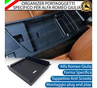 VANO PORTAOGGETTI PER BRACCIOLO PER ALFA ROMEO GIULIA PORTA OGGETTI ORGANIZER