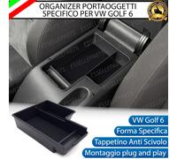 VANO PORTAOGGETTI PER BRACCIOLO PER VW GOLF 6 PORTA OGGETTI SPECIFICO ORGANIZER