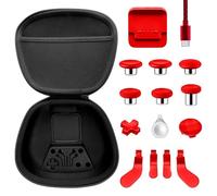 Vanpark Pacchetto completo di componenti per controller Xbox Elite serie 2 core, gli accessori includono 1 custodia per il trasporto, 1 dock e cavo di ricarica, 6 joystick in metallo, 4 palette, 2