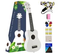 VANPHY Ukulele soprano per bambini principianti con borsa da concerto, ukulele soprano hawaiano per principianti, ukulele soprano hawaiano per lucidatura adulti, in legno di tiglio da 53 cm, con