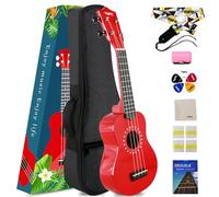 VANPHY Ukulele soprano per bambini principianti con borsa da concerto, ukulele soprano hawaiano per principianti, ukulele soprano hawaiano per lucidatura adulti, in legno di tiglio da 53 cm, con