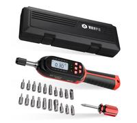 VANPO Cacciavite dinamometrico digitale 1/4", 0,3-6 Nm, cacciavite dinamometrico regolabile, set di chiavi dinamometriche con indicatore LED/cicalino per riparazione di biciclette, modellismo