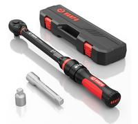 VANPO Chiave Dinamometrica 1/2'', 20-140Nm Chiavi Dinamometrica Set con Adattatore da 1/2 "a 3/8", Barra di Prolunga 125 mm per Auto, Moto, Doppia Direzione, Lunghezza 45 cm, Impugnatura Ergonomica