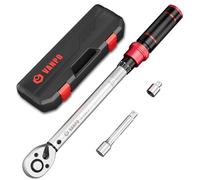 VANPO Chiave Dinamometrica 1/2'', 20-220 NM Auto e Moto Chiavi Dinamometriche Set con 125mm Barra di Prolunga, Adattatore da 1/2“ a 3/8'',72 Dente, Precisione ± 3% con Cricchetto Reversibile per Auto