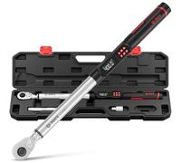 VANPO Chiave Dinamometrica Digitale 1/2", 20-400NM Elettronica Chiave Dinamometrica con Display LCD, 4 Unità, Avviso Acustico e Vibrazione, Cricchetto Reversibile ±2% per Auto, Camion Cambio Gomme