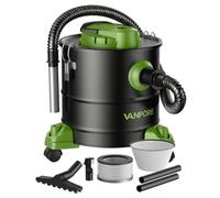 VANPORE Aspiracenere da 5,2 Galloni con Base con Ruote e Potenza di Aspirazione di 1200 W, Aspiracenere per Stufe a Pellet, Caminetti, Grill, Stufe a Legna, Bracieri, Verde