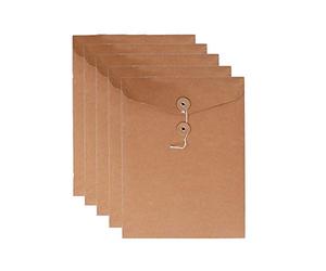 VANRA Kraft String File Cartella Archiviazione Busta Progetto File Giacca Documento Lettera Organizer Piatto-Nessuna Espansione Formato A4 Lettera