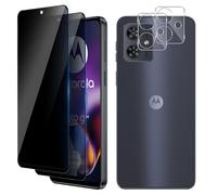 Vanrain 2+2 Pezzi Privacy Pellicola Protettiva per Motorola Moto G54 e Pellicola Fotocamera, Durezza 9H Anti Spy Vetro Temperato Pellicola Anti Graffio Niente bolle