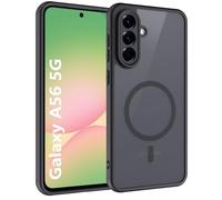 Vanrain Cover Magnetica per Samsung Galaxy A56 5G Compatibile con MagSafe, Opaca Custodia Traslucida Posteriore Indietro PC Rigido, Antiurto Resistente ai Graffi Protettiva Bumper Case, Nero