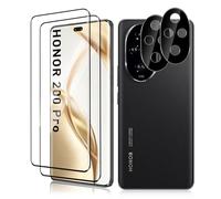 Vanrain Pellicola per Honor 200 Pro, 2+2 Pezzi Curva 3D Vetro Temperato e Pellicola Fotocamera, Durezza 9H Definizione HD Anti Graffio Niente bolle