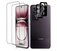 Vanrain Pellicola per OPPO Reno 12 Pro 5G, 2+2 Pezzi Curva 3D Vetro Temperato e Pellicola Fotocamera, Durezza 9H Definizione HD Anti Graffio Niente bolle
