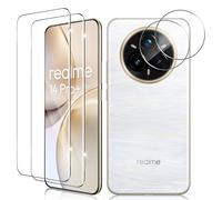 Vanrain Pellicola per Realme 14 Pro Plus 5G, 2+2 Pezzi Curva 3D Vetro Temperato e Fotocamera Protettiva, Durezza 9H Definizione HD Anti Graffio