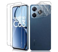 Vanrain Pellicola per Realme C63 / Realme C61, 2+2 Pezzi Vetro Temperato e Pellicola Fotocamera, Protezione Schermo Durezza 9H Definizione HD Anti Graffio