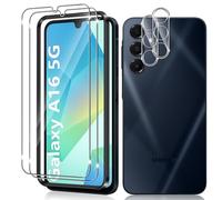 Vanrain Pellicola per Samsung Galaxy A16 4G/5G, 2+2 Pezzi Vetro Temperato e Pellicola Fotocamera con Telaio per l'installazione, Protezione Schermo Durezza 9H Definizione HD Anti Graffio