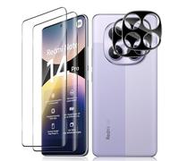 Vanrain Pellicola per Xiaomi Redmi Note 14 Pro 5G, 2+2 Pezzi Curva 3D Vetro Temperato e Pellicola Fotocamera, Durezza 9H Definizione HD Anti Graffio Niente bolle