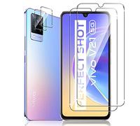 Vanrain Pellicola Protettiva Compatibile con VIVO V21 5G, [2 Pezzi] Vetro Temperato e [2 Pezzi] Pellicola Fotocamera, Durezza 9H HD Chiaro Anti Graffio Protezione Schermo